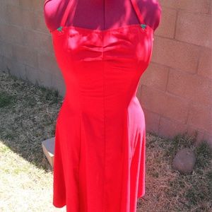 Stop Staring Red Halter Dress Size Large